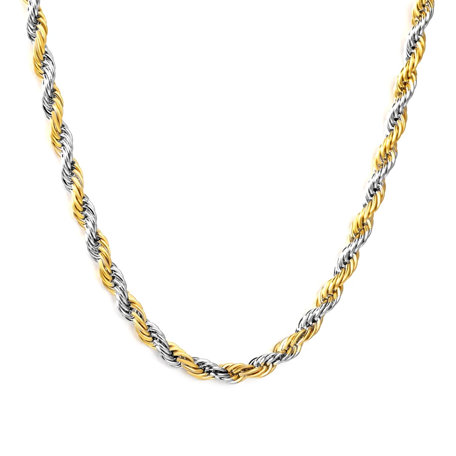Twisted Chain with Gold Accents - Asonjewelry